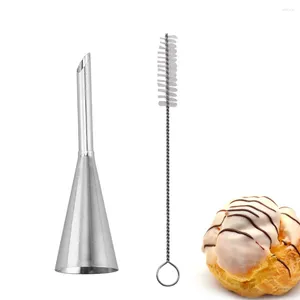 Bakken Tools 2 stks/set Crème Icing Piping Nozzle Rvs Verjaardag Vakantie Taart Gebak Tips Home Dining Bar Bakkerij