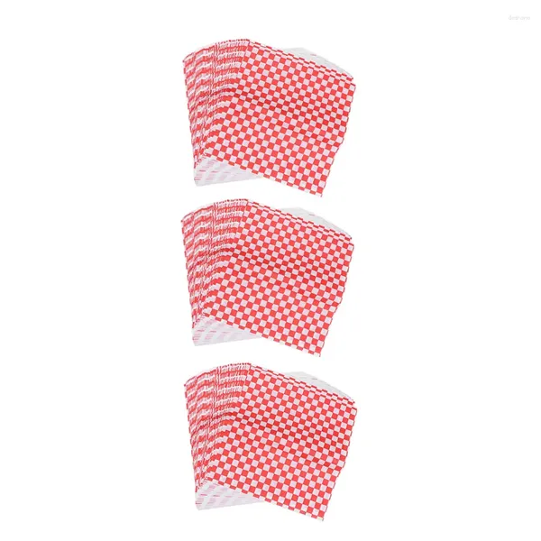 Outils de cuisson 300 PCS Burger Pad Food Emballage Papier rouge Emballage rouge polyvalent poulet frit créatif Hamburgers pratiques