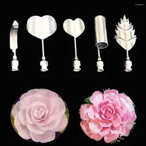 Outils de cuisson 3D gelée fleur gâteau Jello gélatine outil d'art 5 pièces toutes les aiguilles décoration moule aiguille buse accessoires utiles