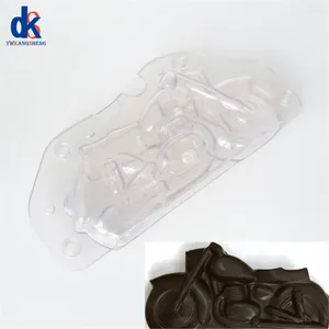 Outils de cuisson 3D moto chocolat moules en plastique Polycarbonate forme pour boulangerie gâteau décoration pâtisserie moule