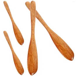 Outils de cuisson 4 pièces beurre de cacahuète Phoebe confiture couteau bois épandeur ensemble maison cuisine approvisionnement pain épandeurs en bois enfant