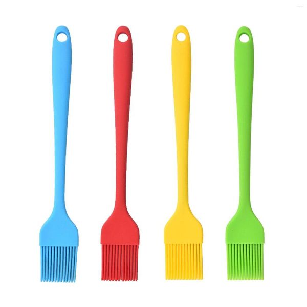 Herramientas para hornear, 4 Uds., antiadherente, ergonómica, herramienta de repostería para el hogar, cocina, silicona suave, colores surtidos, resistente al calor, cepillo para hilvanar, aceite para esparcir