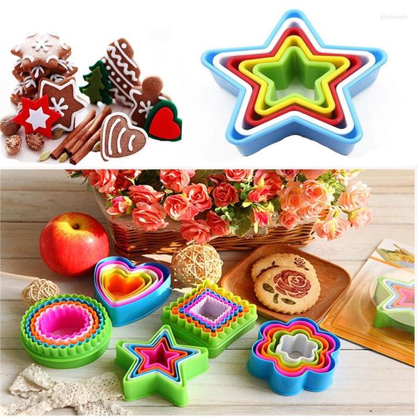 Herramientas para hornear, 5 uds., juego de cortadores de galletas DIY, moldes para pasteles, molde para sándwich, Fondant, molde para galletas, decoración