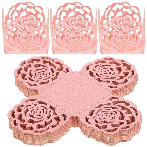 Herramientas para hornear 50 piezas Bandeja de chocolate Tazas Caja de regalo para pasteles Suministros para fiestas Papel de trufa Decoración de dulces Centros de mesa Bebé Navidad