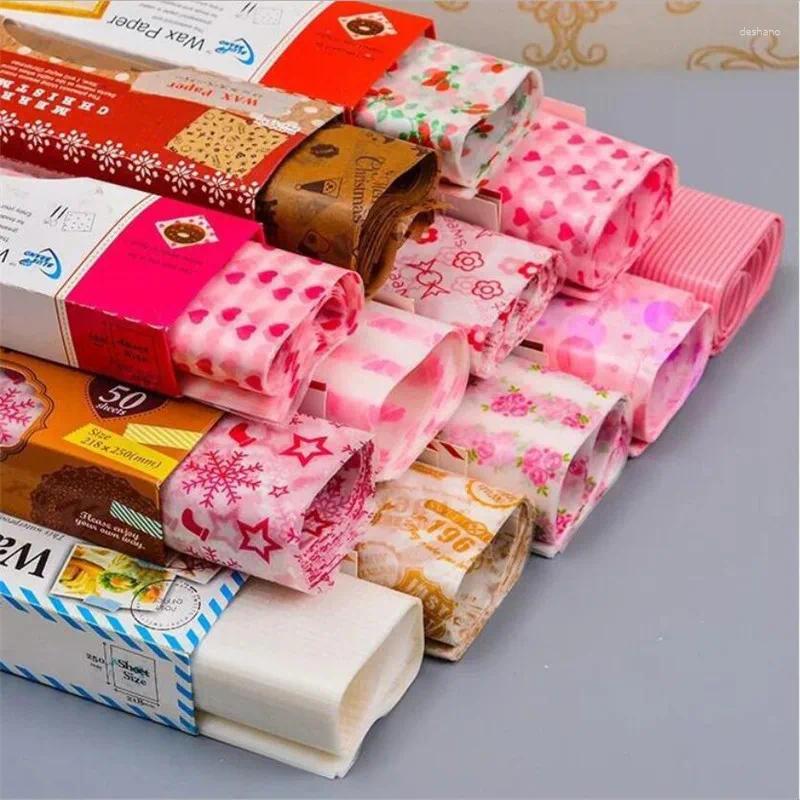 Baking Tools 50Pcs/Lot Wax Paper Food Grade Grease Wrappers Wrapping For Bread Sandwich Burger Fries Oilpaper