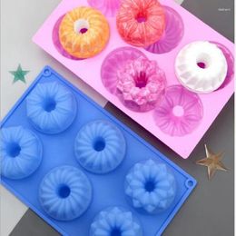 Bakgereedschap 6 verschillende donuts cakevorm DIY handgemaakte snackkoekjes food grade siliconen LD384