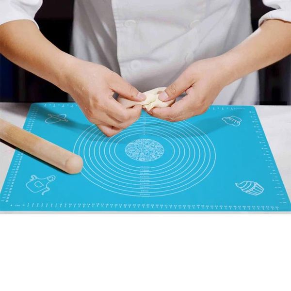 Outils de cuisson 70 50 cm Tapis en silicone Tapis de pâte à pizza Pâtisserie Gadgets de cuisine Cuisson antiadhésive