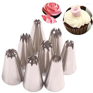 Ensemble de douilles de glaçage pour pâtisserie russe de grande taille, outils de cuisson, accessoires de décoration de cupcakes de cuisine en acier inoxydable, 8 pièces