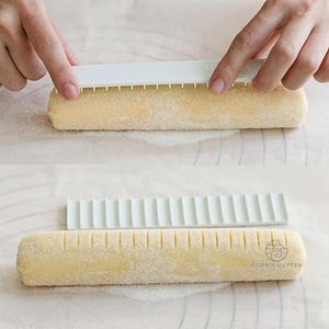 Bakken Tools 8 stks/set Biscuit Diktemeter Plastic Cake Fondant Gebak Balans Heerser Koekjes Dessert Leveler Keuken Accessoires