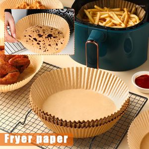 Outils de cuisson Friteuse à air Papier Doublure jetable Ménage Cuisine antiadhésive Étanche Frites Four à poulet Plaques absorbantes d'huile