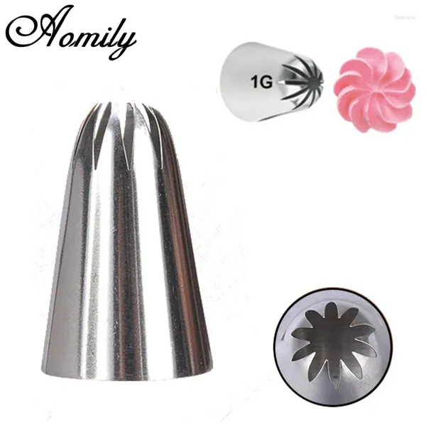 Outils de cuisson Aomily # 1G, buse de décoration de grande taille, pointe de glaçage, Tube sans couture pour gâteaux, ustensiles de cuisson