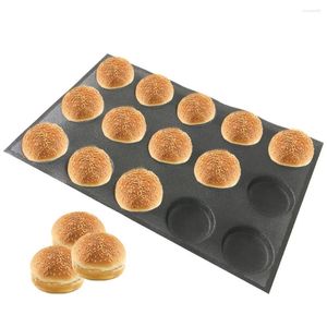 Bakgereedschap Bluedrop Siliconen Hamburg Vorm Ronde Vorm Broodbroodje Burgers Vorm Glasvezel Vorm 4 Inch 15 Grotten