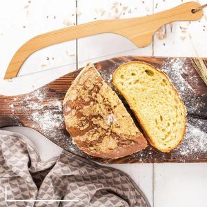 Bakgereedschap Boogbrood Cutter Zuurdesem snijgereedschap Gekeed Slicer met houten handvat voor keuken