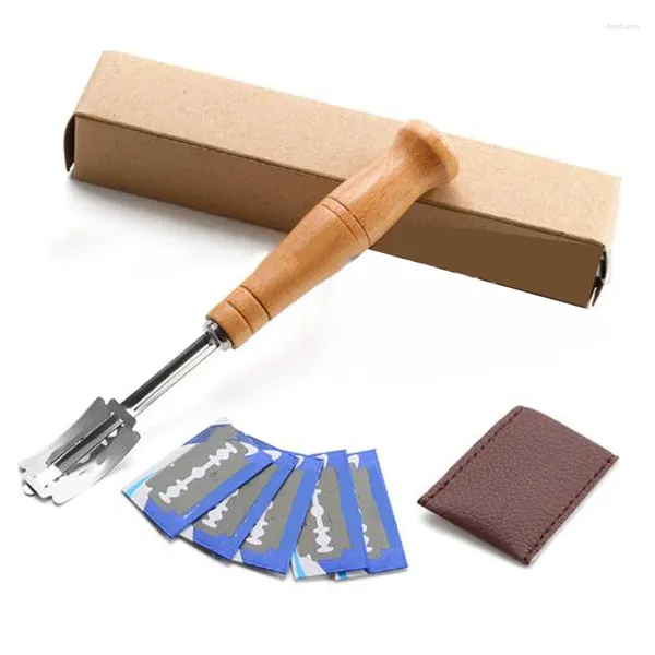 Outils de pâtisserie BAKEUR BAKETS CUTTER outil de barre de frappe Pâte Faire du rasoir Poignée de pâturage pour cuisine avec des lames 5x