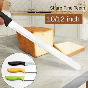Bakgereedschap Broodmes 10-12 inch snijmachines Cutter Chef UltraSharp gekartelde rand roestvrijstalen grote messen voor keuken-taartgereedschap