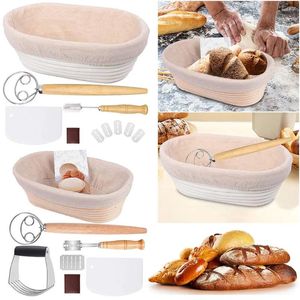 Outils de pâtisserie Kit de paniers d'épreuves de pain avec lin insert panier professionnel lavable pour la boulangerie de maison de cuisine