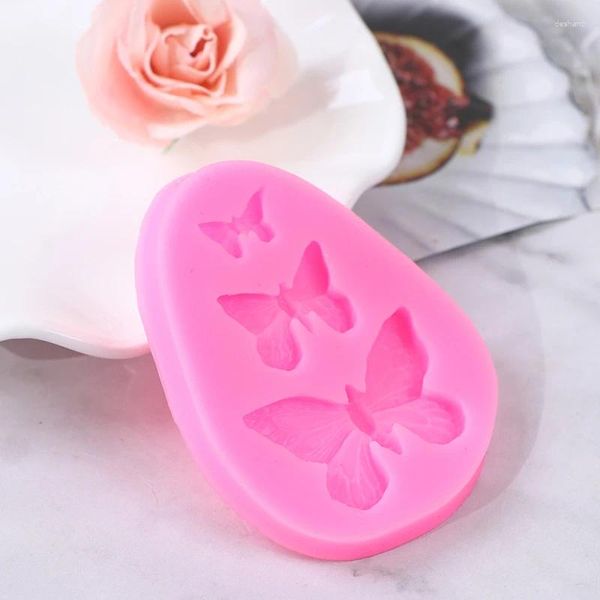 Herramientas para hornear molde de mariposa accesorios de silicona 3D DIY artesanía de azúcar decoración de pasteles Fondant