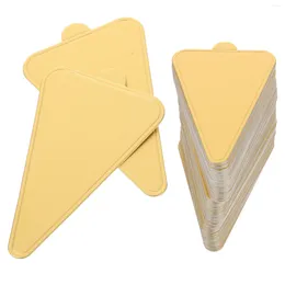 Bakgereedschap Cake Bases Mini Trays Boards Display Base Party Mousse Dessert Cardboard Triangle Chic Servies Serveer decoratief goud