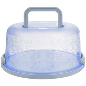 Outils de cuisson Porte-gâteau Conteneur Gardien Boîte de rangement Couvercle Poignée ronde Porte-cupcake portable Support de verrouillage Livré en plastique Transport