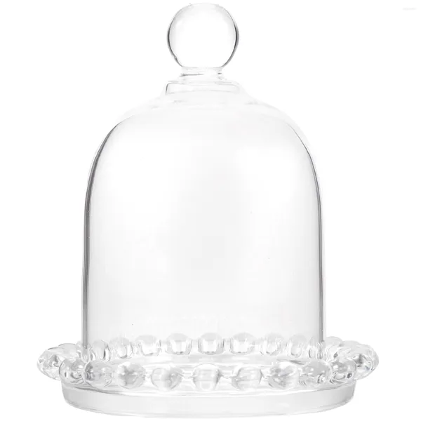 Outils de cuisson Gâteau Dôme Plaque Stand Cloche Plateau Fleur Affichage Dessert Couverture Pot Servant Préservé Base Titulaire Décoratif Fruit Cupcake Cloche