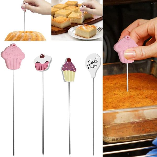 Outils de cuisson, testeur de gâteaux, brochette en acier inoxydable, sonde de cuisine, aiguille, longs drapeaux de remerciement réutilisables pour Cupcakes