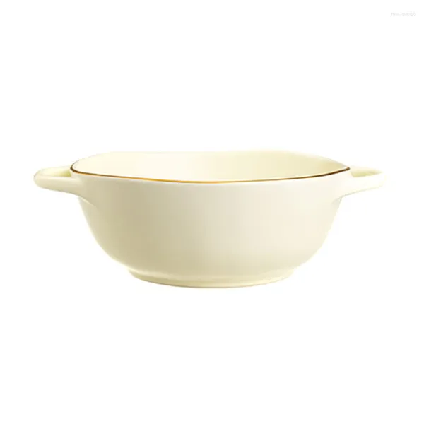 Herramientas para hornear Tazones de pasta de cerámica Plato Tazón Platos para mezclar Espaguetis Pastel de crema Cer Frutas para hornear Platos de porcelana Brulee blanca Ramekins