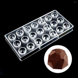 Outils de cuisson moule au chocolat Polycarbonate Diamind Forme pour boulanger bonbons bonbons 21 cavité 8g / morceaux Moule de pâtisserie de confiserie