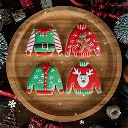 Bakgereedschap Kersttrui Serie Frosted Biscuit Mold 3D Tie Cookie Cutter Fondant Taart Decoreren