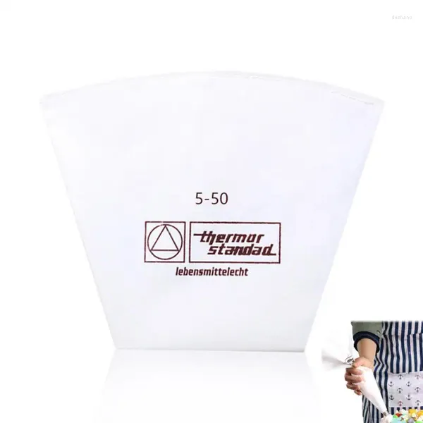 Herramientas de hornear bolsas de tuberías de crema Material preferido Trapezoidal Barra de cocina Utensilios Bolsas de tela One Piece Reutilización de productos para el hogar blancos