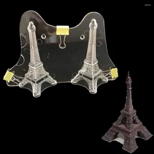 Bakgereedschap DIY 3D Eiffeltorenvormige plastic chocoladevorm Taartversieringen Mallen Gebakvorm Snoepgelei