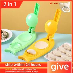 Outils de cuisson DIY Dumplings Maker Pâte Outil de pressage Manuel Emballage Fabrication Moule En Plastique Dumpling Peau Artefact Presse Cuisine Accessoire