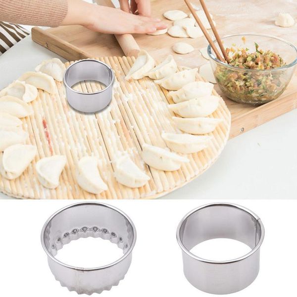 Herramientas para hornear, cortador de bolas de masa hervida, fabricante de ravioles, molde resistente compacto duradero de acero inoxidable, cortadores de galletas, accesorios de cocina