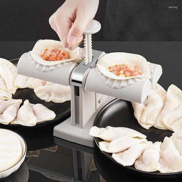 Herramientas para hornear, máquina para hacer Dumplings, prensa de doble cabezal, molde para Dumplings, accesorios de cocina, molde para Raviolis de Empanadas DIY