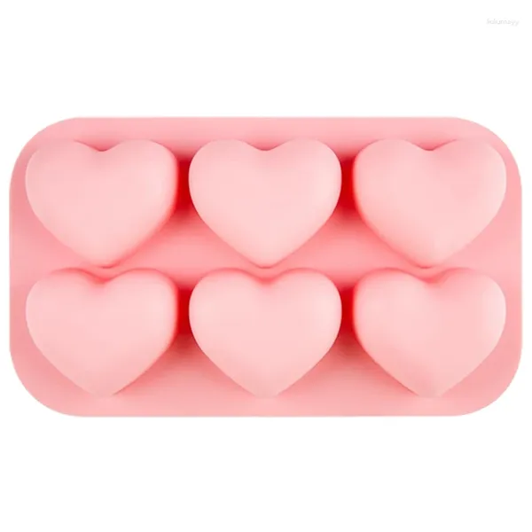 Herramientas para hornear, moldes de silicona con forma de corazón, caramelo de Chocolate, antiadherente, para pudín, pastel, gelatina, jabón