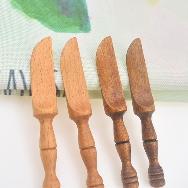 Инструменты для выпечки, японский деревянный нож для варенья, обеденные ножи, посуда, деревянная маска, масляная паста для салата, столовые приборы, ножи