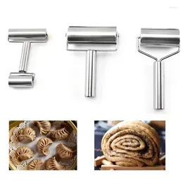 Bakgereedschap Kapmore 1pc Rolling Pin Creatief roestvrij staal Scrollwiel Dough Roller Pastry Diy Tool voor keuken