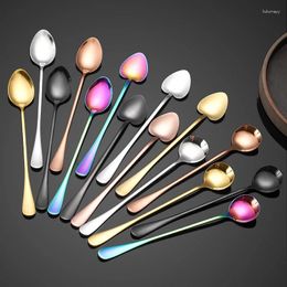 Herramientas de hornear Manejo largo Cuchas para el corazón Spoons Postre de acero inoxidable Helado de helado Cofé de leche Cofé de café para tazas Fotilware de regalo