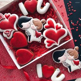 Outils de cuisson Amour Coeurs Saint Valentin Emporte-pièce Mignon Garçons Filles Fondant Biscuit Chocolat Moule Bonbons Dessert Gadgets Cadeaux