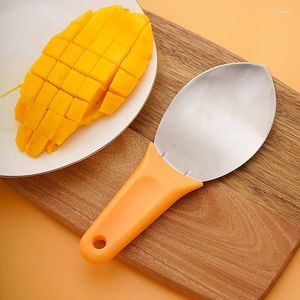 Bakgereedschap Multifunctionele fruitlepel Mango Slicer Cutter Watermeloen Cutting Knife Dicing Dicing in blokjes schepkeukengadgets