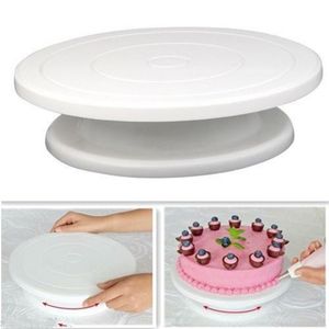 Bakgereedschap Pastry Diy Cake Decoreren draaitafel plastic plaat roterende anti-skid ronde standaard roterende tafel