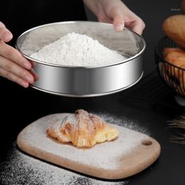 Outils de cuisson pâtisserie cuisine maille farine tamis ménage acier inoxydable rond tamis passoire Shareker gâteau outil