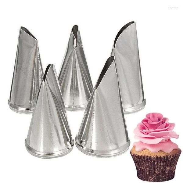 Outils de cuisson Pâtisserie Buses 5pcs Gâteaux Décoratifs Pétale De Rose Fleur Glaçage Tuyauterie Conseils CuissonPâtisserie Confiserie Gadget De Cuisine