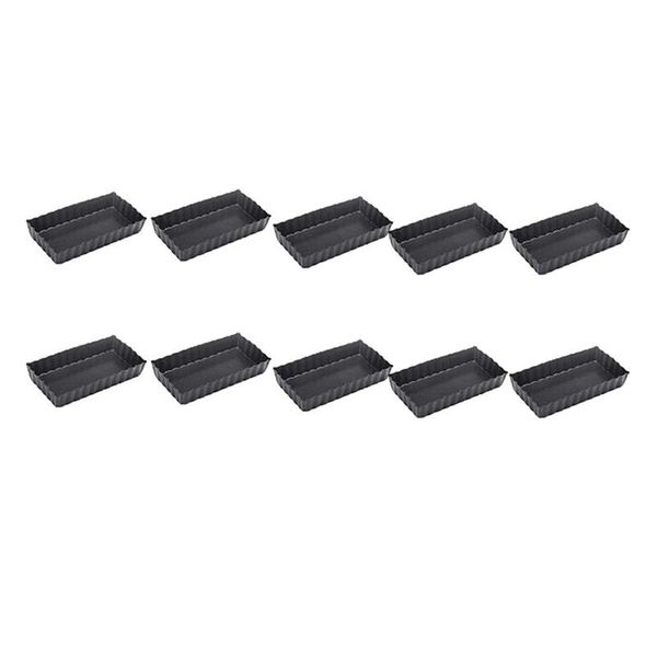 Utensilios para hornear Uds., molde rectangular antiadherente para pasteles, Mini molde para Tartas, molde para Tartas, parte inferior extraíble, sartenes antiadherentes para Quiche, masa para Pizza de alta resistencia