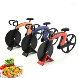 Bakgereedschap pizza snijder roestvrijstalen fietsvorm wiel fiets roller chopper slicer pizsa snijmes keukengereedschap