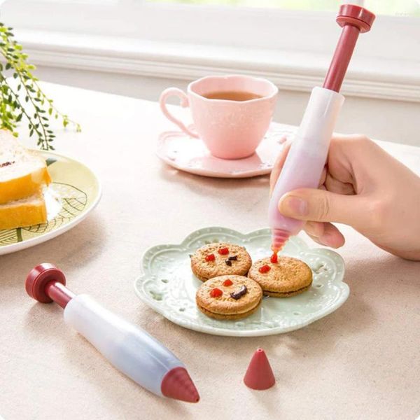 Stylo d'écriture en Silicone, outils de cuisson, Dessert, graisse de traite, chocolat, biscuits, glaçage, douilles de pâtisserie, décoration de gâteau à faire soi-même