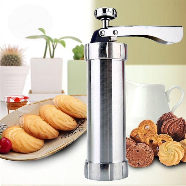 Outils de cuisson En acier inoxydable Glaçage Tuyauterie Seringue Pistolet Buses Fondant Cookie Presses Ensembles Gâteau Extrudeuse Machine Faisant Pistolet Biscuit Maker HH22-265