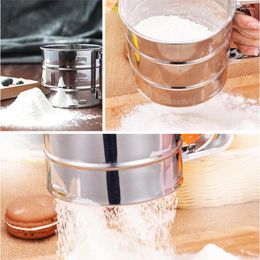 Bakgereedschap Roestvrij staal Mesh Zeef Meel Handige poeders Sugar Filter Keuken Handgebracht huishouden Single Layer Sifter