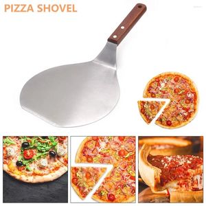 Outils de cuisson à pizza en acier inoxydable peigne en aluminium perforé avec poignée en bois pour faire maison et pain ou fromage