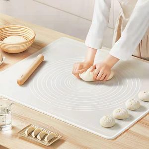 Outils de cuisson Blanc Nano Silicone Pâte À Rouler Tapis Antidérapant Gâteau Pâtisserie Pétrissage Pad Antiadhésif Épaissi Pizza Boulette Biscuit