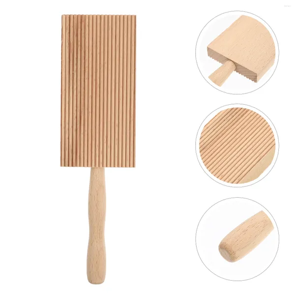 Herramientas para hornear, tabla de Pata de madera, pelador de ñoquis y paleta, máquina para hacer espaguetis de Pasta Cavatelli para el hogar, molde en forma de rayas